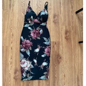 Black floral dress